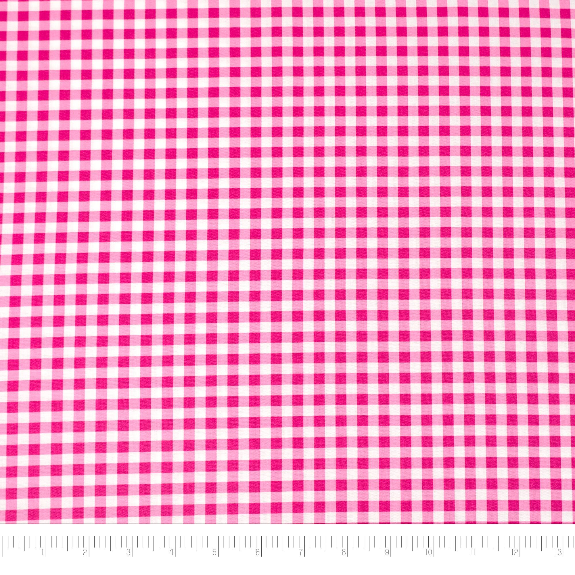 SINGER Red Gingham Check Cotton Fabric